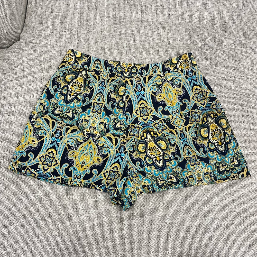 Printed High-Waisted Shorts